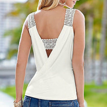 Load image into Gallery viewer, Summer Tank Tops Blouse Sleeveless Summer Top Casual Fashion Women Sexy V-neck Casual Blouse Vest Ladies Clothing