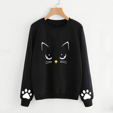 Load image into Gallery viewer, Cat Printing Round Neck Long Sleeve Warm Sweatshirts Women Korean style Loose Hoodies Female Casual Coat Female S-3XL#5$