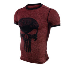 Load image into Gallery viewer, Punisher Running Shirt Men T-shirt Short Sleeve Compression Shirts Gym T Shirt Fitness Sport Shirt