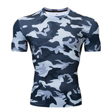 Load image into Gallery viewer, Camouflage Compression shirts Running Tights Men Soccer Training tshirt Sport T shirt Male Gym Jogging fitness shirt Sportswear