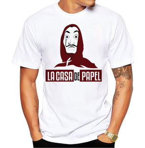 Funny Design La Casa De Papel T Shirt Money Heist Tees TV Series Tshirts Men Short Sleeve House of Paper T-Shirt