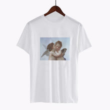 Load image into Gallery viewer, vogue t shirt van gogh ulzzang tumblr Angel kiss short sleeved tshirt womens graphic tees women aesthetic tops clothes