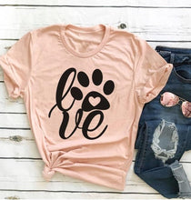 Load image into Gallery viewer, Love Paw T-Shirt Tee Women funny graphic tshirt tumblr aesthetic clothes graphic camisetas art girls tees t shirts street style