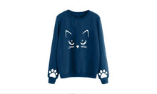 Load image into Gallery viewer, Cat Printing Round Neck Long Sleeve Warm Sweatshirts Women Korean style Loose Hoodies Female Casual Coat Female S-3XL#5$