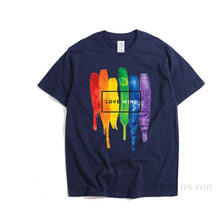 Load image into Gallery viewer, Men&#39;s Pride Lgbt Gay Love Lesbian Rainbow Cotton T Shirts 2019 Summer Workout Love Wins Tshirts Boyfriend Gift