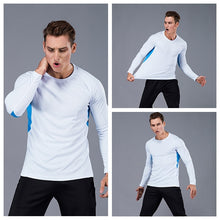 Load image into Gallery viewer, Men Long Sleeve Bodybuilding Sport Running Shirt breathable Basketball Soccer Training Fitness T Shirt