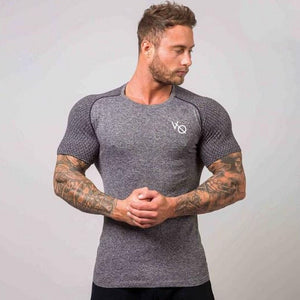 Running Shirt Men Compression Tights Men's Short Sleeve T-Shirts Quick Dry Sport Jersey Gym Fitness Top