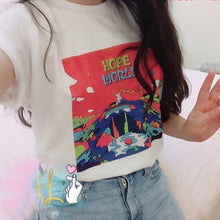 Load image into Gallery viewer, Hope World Graphic Shirt Summer Fashion Women Casual T Shirt Funny Hipster Short Sleeves Fans T Shirt