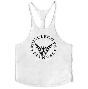 Fitness Clothing Bodybuilding Tank Top Men Gyms Stringer Singlet Cotton Sleeveless shirt Workout Man Undershirt-in Tank Tops