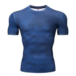 Camouflage Compression shirts Running Tights Men Soccer Training tshirt Sport T shirt Male Gym Jogging fitness shirt Sportswear