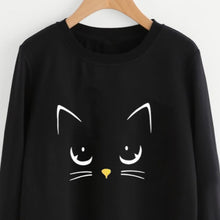 Load image into Gallery viewer, Cat Printing Round Neck Long Sleeve Warm Sweatshirts Women Korean style Loose Hoodies Female Casual Coat Female S-3XL#5$