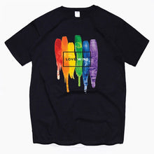 Load image into Gallery viewer, Men&#39;s Pride Lgbt Gay Love Lesbian Rainbow Cotton T Shirts 2019 Summer Workout Love Wins Tshirts Boyfriend Gift