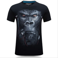 Load image into Gallery viewer, Men&#39;s animal T-Shirt orangutan/gas monkey/Wolf 3D Printed T-Shirts Men Funny tees tops tee shirt large size