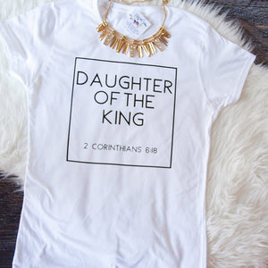 hristian T Shirts Women Daughter of The King Letter Print Cotton Cute Christian Tshirt Women's Jesus Shirt Harajuku Tops