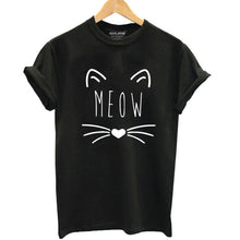 Load image into Gallery viewer, Cat Print Women T shirt casual short sleeve Tshirt