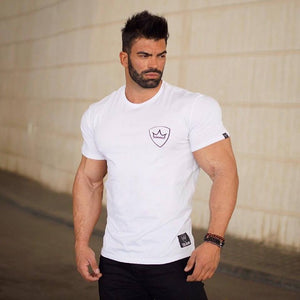 Sport T Shirt Men Cotton Dry Fit Gym Training Tshirt Men Rashgard Running Shirt Sportswear Sport Bodybuilding Shirt Fitness Top