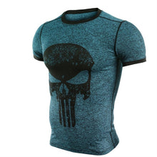 Load image into Gallery viewer, Punisher Running Shirt Men T-shirt Short Sleeve Compression Shirts Gym T Shirt Fitness Sport Shirt