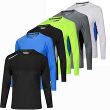 Load image into Gallery viewer, Men Long Sleeve Bodybuilding Sport Running Shirt breathable Basketball Soccer Training Fitness T Shirt