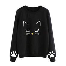 Load image into Gallery viewer, Cat Printing Round Neck Long Sleeve Warm Sweatshirts Women Korean style Loose Hoodies Female Casual Coat Female S-3XL#5$