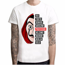 Load image into Gallery viewer, Funny Design La Casa De Papel T Shirt Money Heist Tees TV Series Tshirts Men Short Sleeve House of Paper T-Shirt