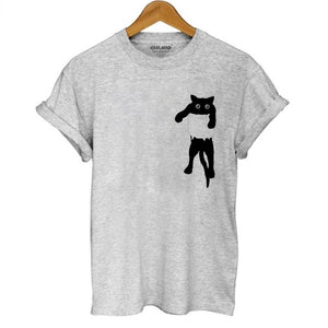 Cat Print Women T shirt casual short sleeve Tshirt