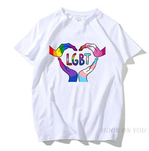 Load image into Gallery viewer, Men&#39;s Pride Lgbt Gay Love Lesbian Rainbow Cotton T Shirts 2019 Summer Workout Love Wins Tshirts Boyfriend Gift