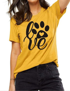 Love Paw T-Shirt Tee Women funny graphic tshirt tumblr aesthetic clothes graphic camisetas art girls tees t shirts street style