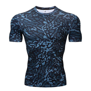 Camouflage Compression shirts Running Tights Men Soccer Training tshirt Sport T shirt Male Gym Jogging fitness shirt Sportswear