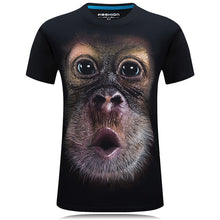 Load image into Gallery viewer, Men&#39;s animal T-Shirt orangutan/gas monkey/Wolf 3D Printed T-Shirts Men Funny tees tops tee shirt large size