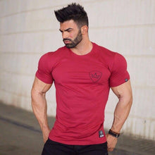 Load image into Gallery viewer, Sport T Shirt Men Cotton Dry Fit Gym Training Tshirt Men Rashgard Running Shirt Sportswear Sport Bodybuilding Shirt Fitness Top