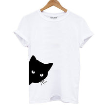 Load image into Gallery viewer, Cat Print Women T shirt casual short sleeve Tshirt