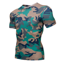 Load image into Gallery viewer, Camouflage Compression shirts Running Tights Men Soccer Training tshirt Sport T shirt Male Gym Jogging fitness shirt Sportswear