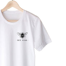 Load image into Gallery viewer, Bee Kind Pocket Print Tshirt Women Tumblr Save The Bees Graphic Tees Women Plus Size T Shirts  Cotton O Neck Tops