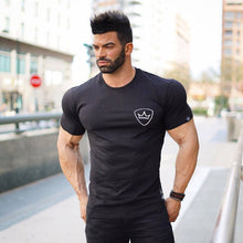 Load image into Gallery viewer, Sport T Shirt Men Cotton Dry Fit Gym Training Tshirt Men Rashgard Running Shirt Sportswear Sport Bodybuilding Shirt Fitness Top