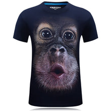 Load image into Gallery viewer, Men&#39;s animal T-Shirt orangutan/gas monkey/Wolf 3D Printed T-Shirts Men Funny tees tops tee shirt large size