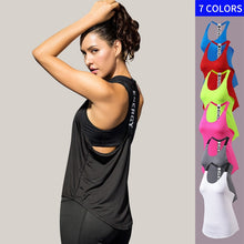 Load image into Gallery viewer, Breathable Backless Yoga Vest Solid Quick Drying Running Gym Sport Yoga Shirt Women Fitness Sleeveless Red Tank Top