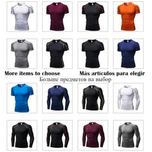 Load image into Gallery viewer, Quick Dry Compression Sport Shirt men Running Fitness t Shirt Tight rashgard Soccer Basketball Jersey Gym Demix Sportswear