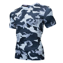 Load image into Gallery viewer, Camouflage Compression shirts Running Tights Men Soccer Training tshirt Sport T shirt Male Gym Jogging fitness shirt Sportswear