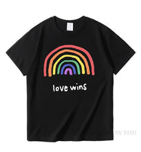 Load image into Gallery viewer, Men&#39;s Pride Lgbt Gay Love Lesbian Rainbow Cotton T Shirts 2019 Summer Workout Love Wins Tshirts Boyfriend Gift