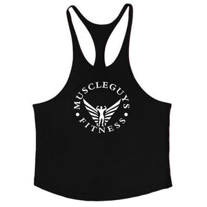 Fitness Clothing Bodybuilding Tank Top Men Gyms Stringer Singlet Cotton Sleeveless shirt Workout Man Undershirt-in Tank Tops