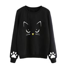 Load image into Gallery viewer, Cat Printing Round Neck Long Sleeve Warm Sweatshirts Women Korean style Loose Hoodies Female Casual Coat Female S-3XL#5$