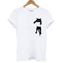 Load image into Gallery viewer, Cat Print Women T shirt casual short sleeve Tshirt