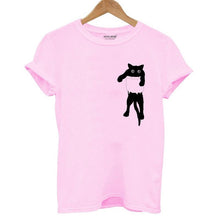 Load image into Gallery viewer, Cat Print Women T shirt casual short sleeve Tshirt