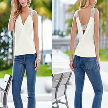 Load image into Gallery viewer, Summer Tank Tops Blouse Sleeveless Summer Top Casual Fashion Women Sexy V-neck Casual Blouse Vest Ladies Clothing