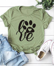 Load image into Gallery viewer, Love Paw T-Shirt Tee Women funny graphic tshirt tumblr aesthetic clothes graphic camisetas art girls tees t shirts street style