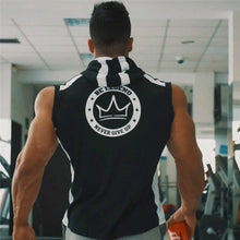 Load image into Gallery viewer, Gyms Summer Brand Stretchy Sleeveless Shirt Casual Fashion Hooded Tank Top Men bodybuilding Fitness Clothing