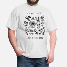 Load image into Gallery viewer, Plant These Harajuku Tshirt Women Causal Save The Bees T-shirt Cotton Wildflower Graphic Tees Woman Unisex Clothes