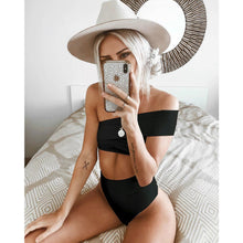 Load image into Gallery viewer, Sexy One Shoulder Bikinis 2019 New Solid Swimwear Women Swimsuit Push Up Bathing Suits Beach Wear Brazilian Bikini Set Biquini